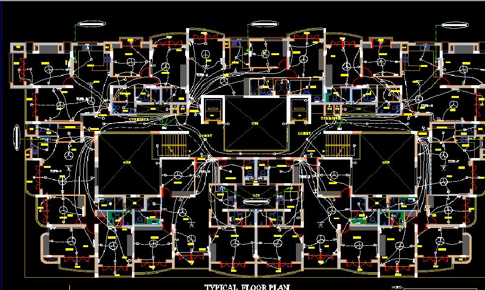 Electrical CAD | The Magnum Group (TMG), India electrical plan with load schedule 